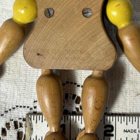 MCM wooden clown Christmas ornament trio - Picture 5 of 9